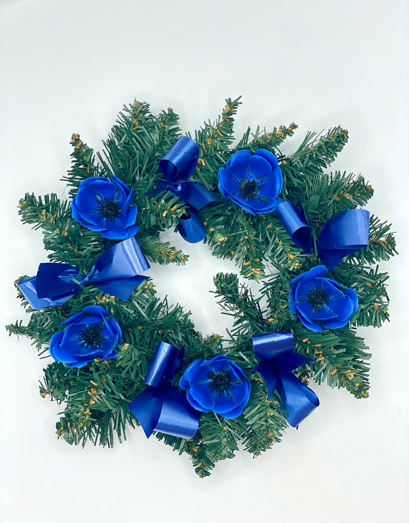 Grave Memorial Wreath in Blue