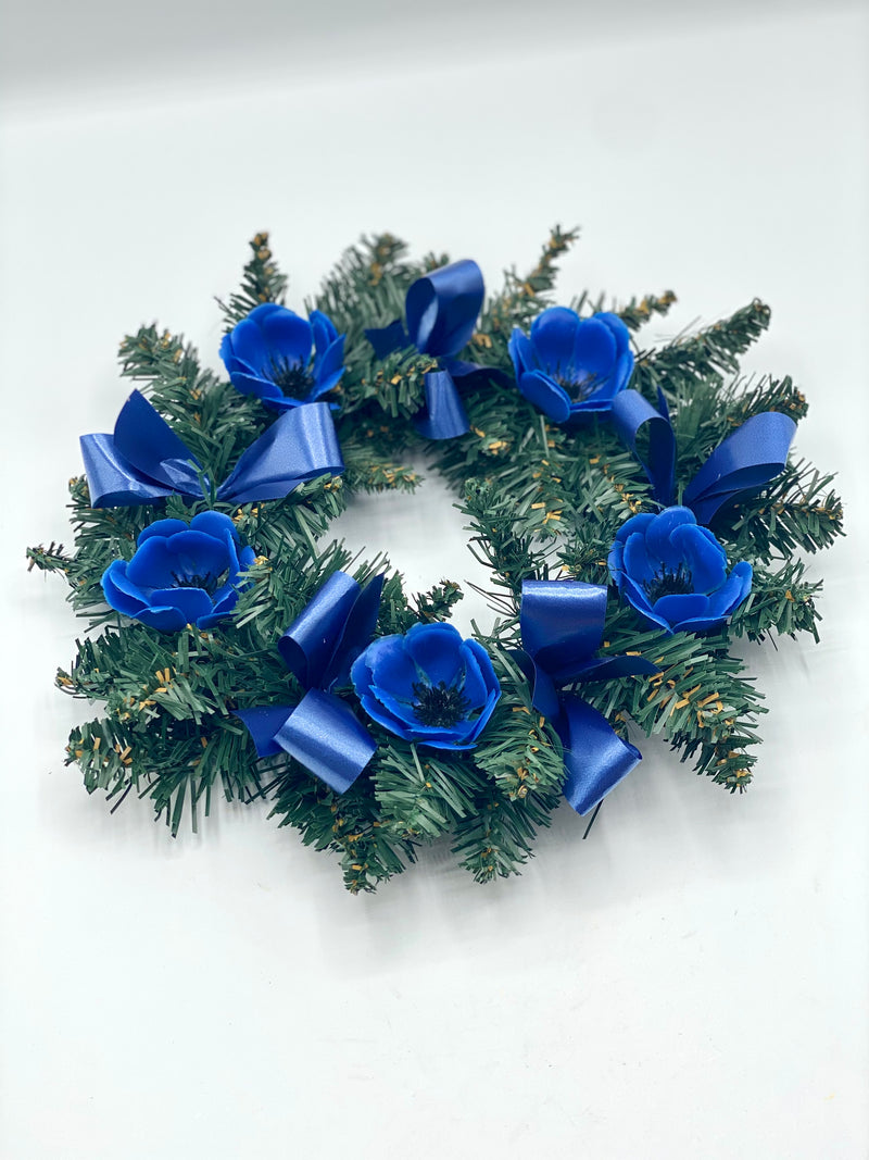 Grave Memorial Wreath in Blue
