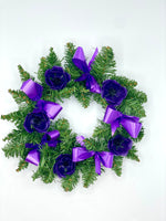 Grave Memorial Wreath in Purple