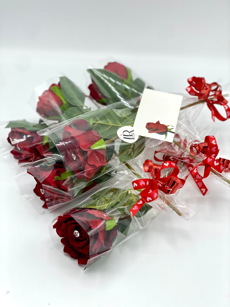 Single Red Rose Gift Wrapped