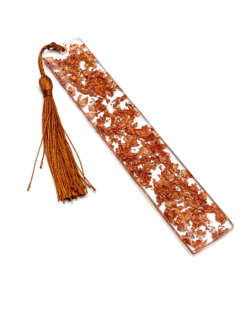 Resin Bookmark with Bronze Flakes