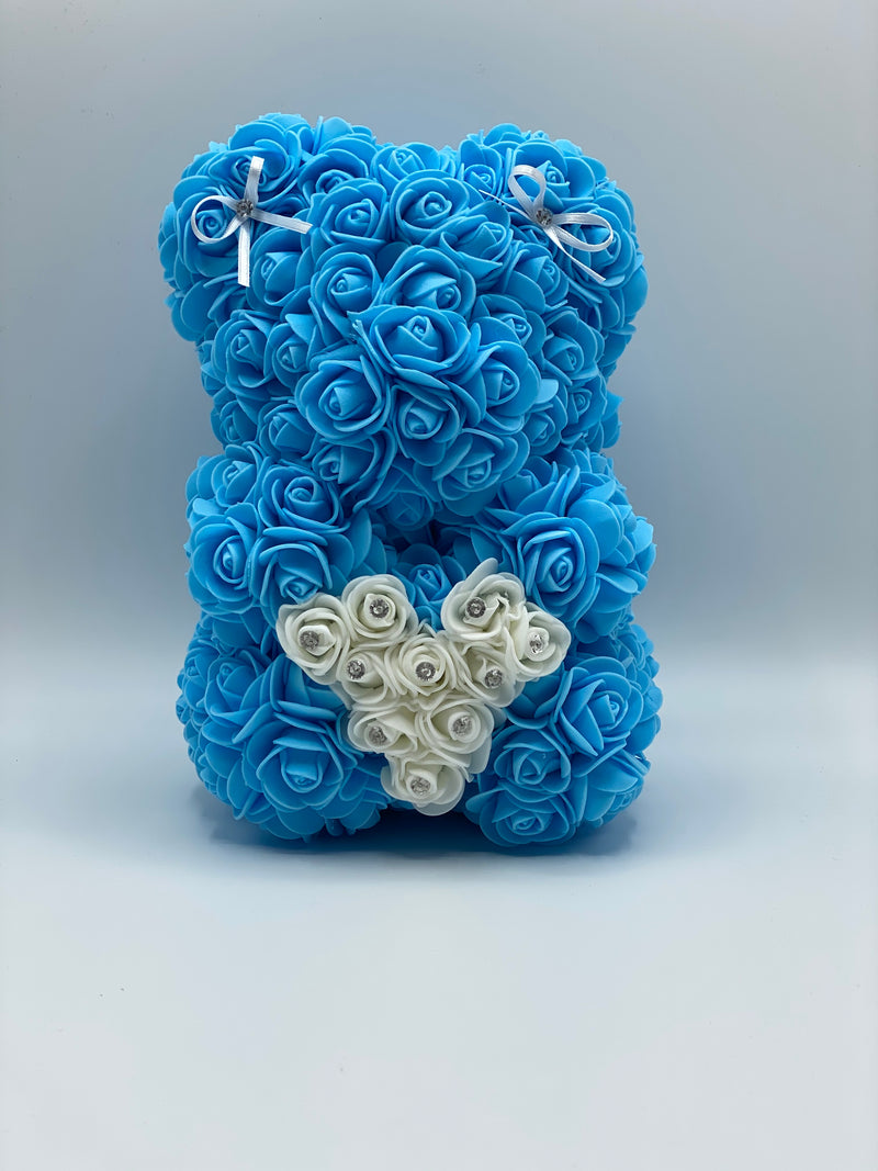 Rose Bear in Blue