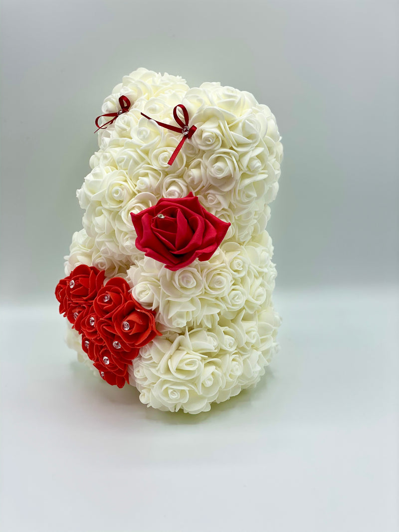 Rose Bear in White