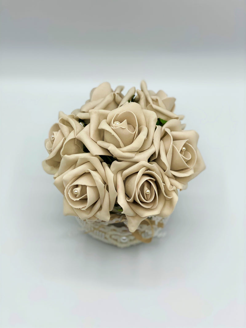 Beige Rose Flower Arrangement