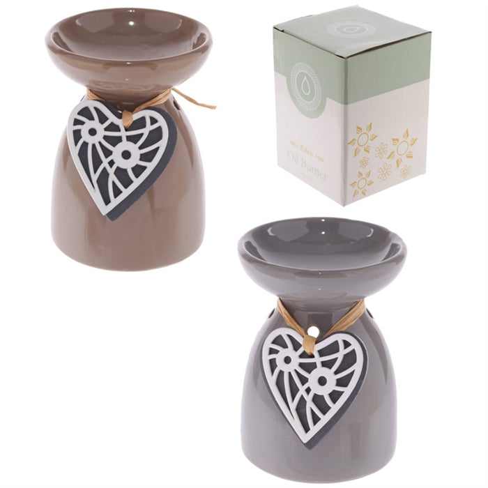 Ceramic Wax Melter with Hanging Heart