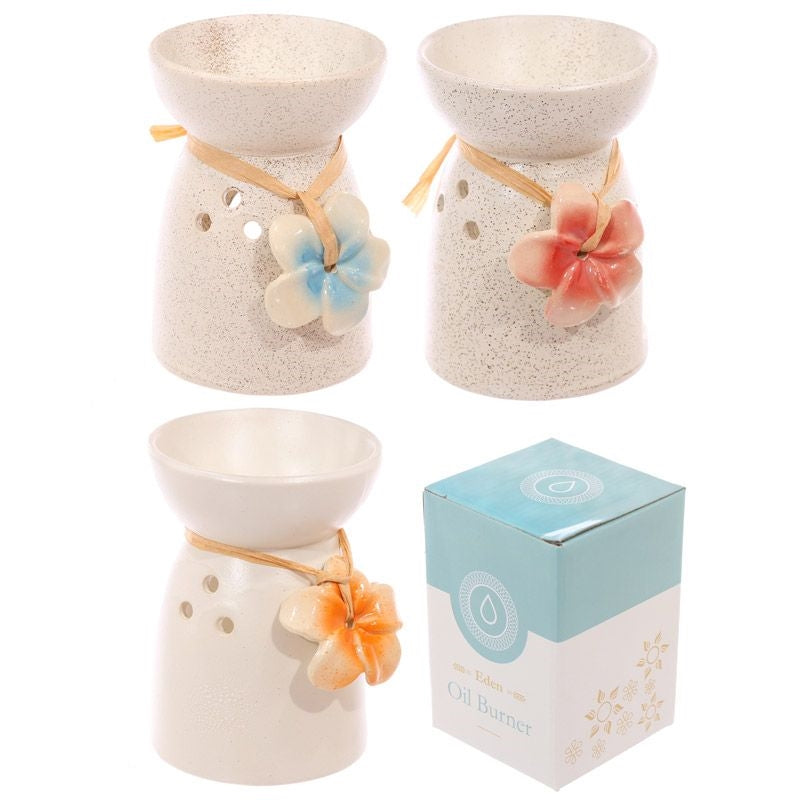 Ceramic Wax Melter with Hanging Flower