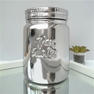 Silver Wax Melt Storage Jar