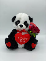 Panda Gift Wrapped with Red Rose