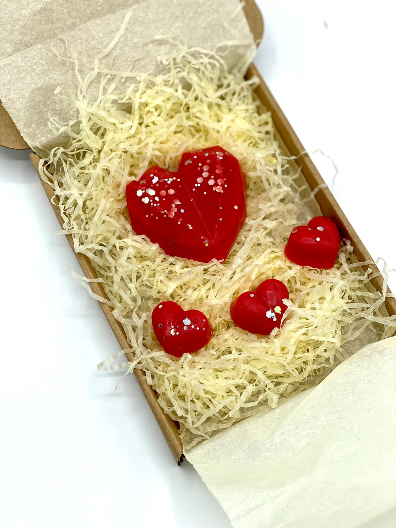 Soy Wax Melt Heart Gift Set ~ Love Game