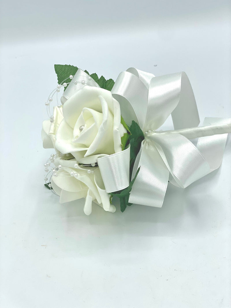 Wedding Pearl Collection ~ Rose Bridesmaid Wand Bouquet