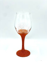 Glitter Wine Glass in Copper