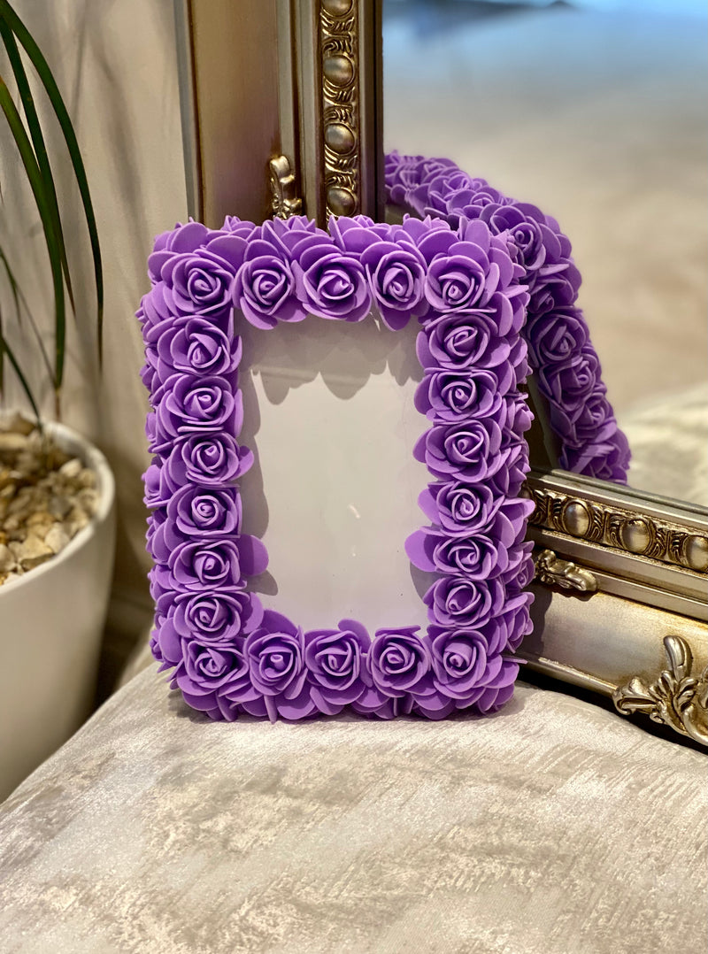 Photo Frame in Lilac Roses