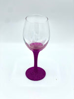 Glitter Wine Glass in Purple