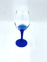 Glitter Wine Glass in Blue