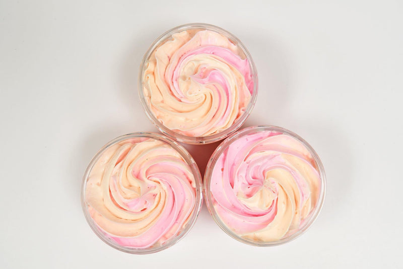 Shower Fluffs ~ Marshmallow & White Peach