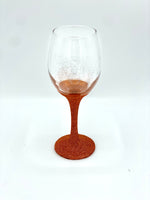 Glitter Wine Glass in Copper